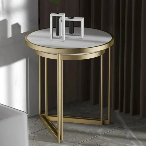 Golden Duo Metal Nesting Side Tables Set of 2 - Image 3