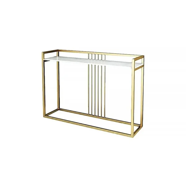 Modern Style Console Table In Sleek Golden Rods Design - Image 4