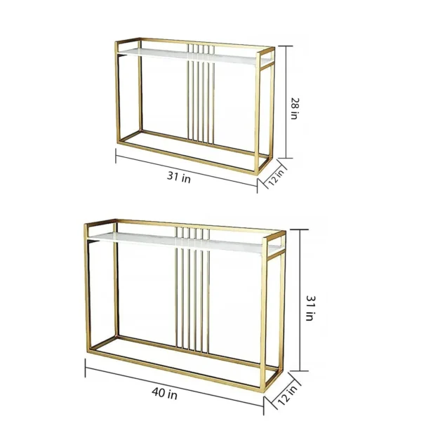 Modern Style Console Table In Sleek Golden Rods Design - Image 5